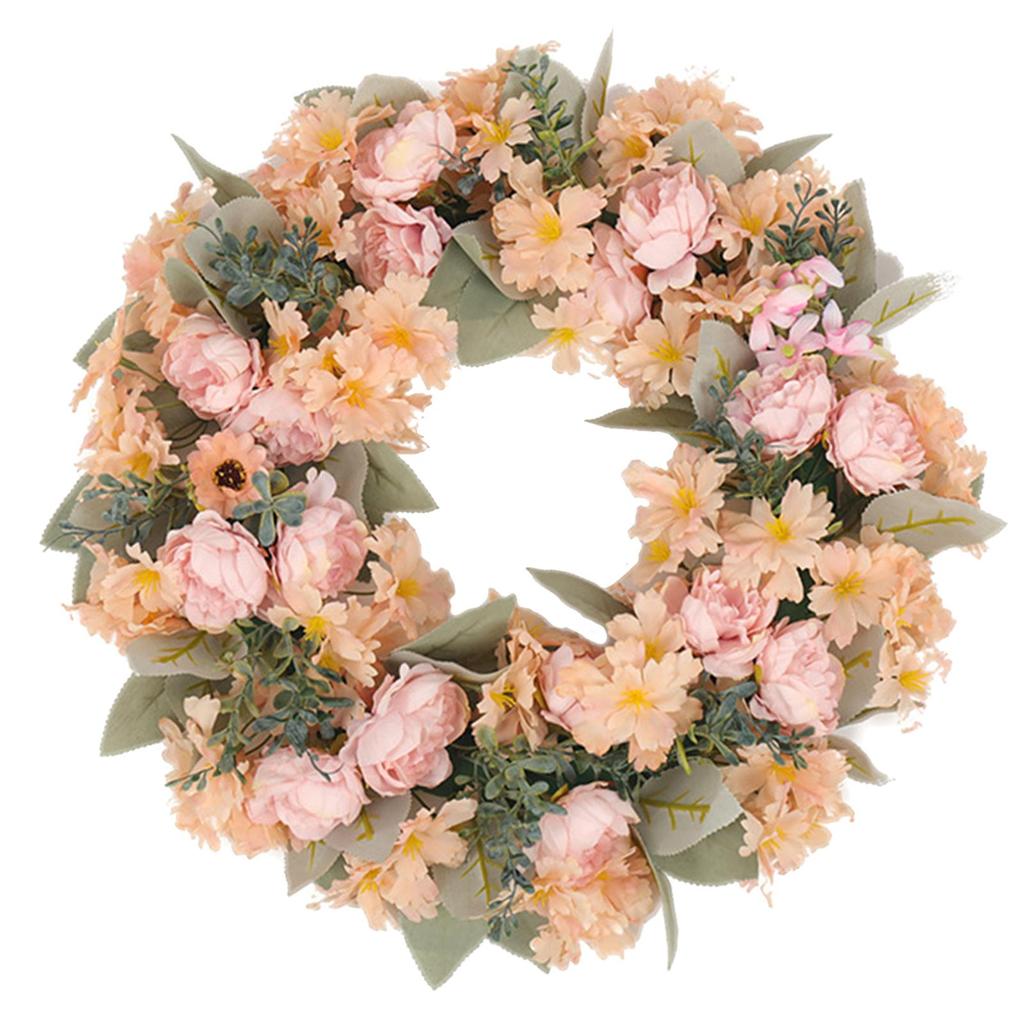 Spring Wreath Hanging Ornament Party Supplies Home Decoration Decor Wreath Front Door Wreath for Mantle Wedding Wall Window