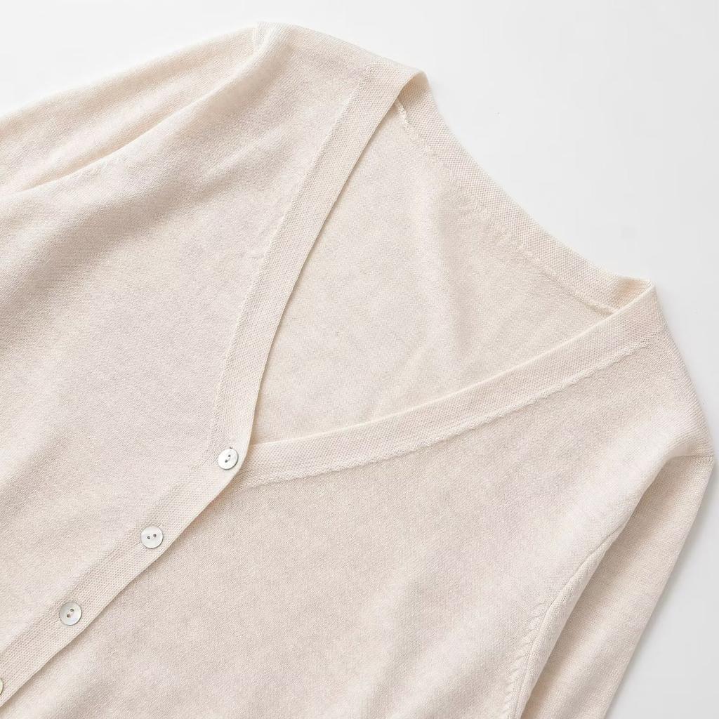 European and American style, new women's clothing, fashionable, versatile cross-border foreign trade wool blended V-neck knitted sweater