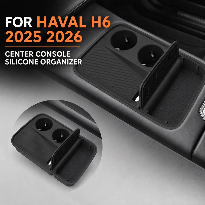 For Haval H6 2025 2026 4th Gen Center Console Silicone Organizer Tray Anti-Slip Storage Mat Interior Accessories