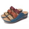 2025 New Women Sandals Slide Stitching Female Sandals Comfortable Flat Sandals Women Open Toe Beach Shoes Woman Footwear WSH4019