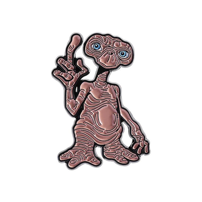 Cartoon Alien Creatures Enamel Pin Science Fictio Spaceship UFO Green Monster Brooches Lapel Badge Jewelry Gifts For Friends