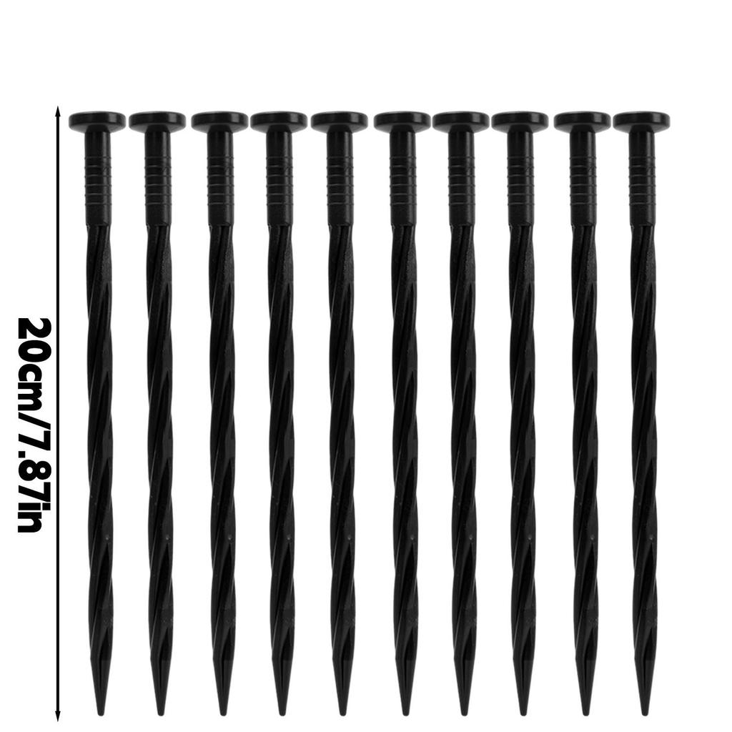 10/50pcs Plastic Lawn Stakes Garden Netting Ground Stake Paver Edging Weed Barriers Grass Stone Partition Nails Plant Support