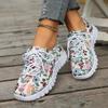 Autumn Shoes for Women 2025 Fashion Printed Women's Sneakers Casual Lace-up Platform Shoes Light Breathable Ladies Running Shoes