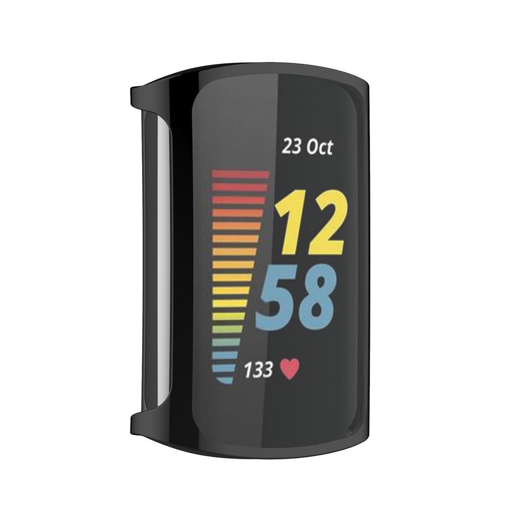 2 Stück Schutzhülle Kompatibel für Fitbit Charge5 Smart Armband Galvanisierte Hülle Stoßfest Kratzschutz Abdeckung