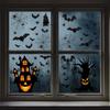 4 Halloween Haunted House Bat Window Stickers Halloween Party Home Window Glass Refrigerator Door Holiday Decoration Stickers