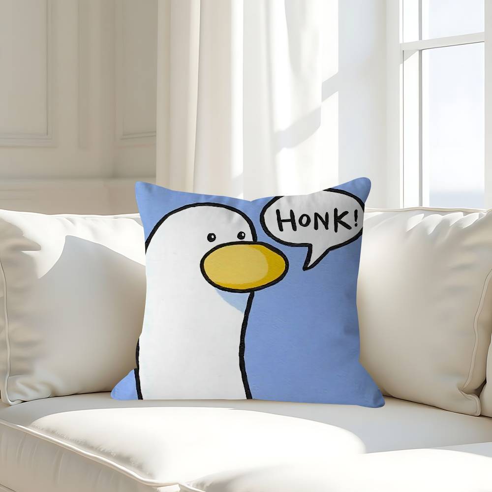 H-Honk Honk Pillow Case Removable Washable Cushion Cover – All-Season Soft Linen