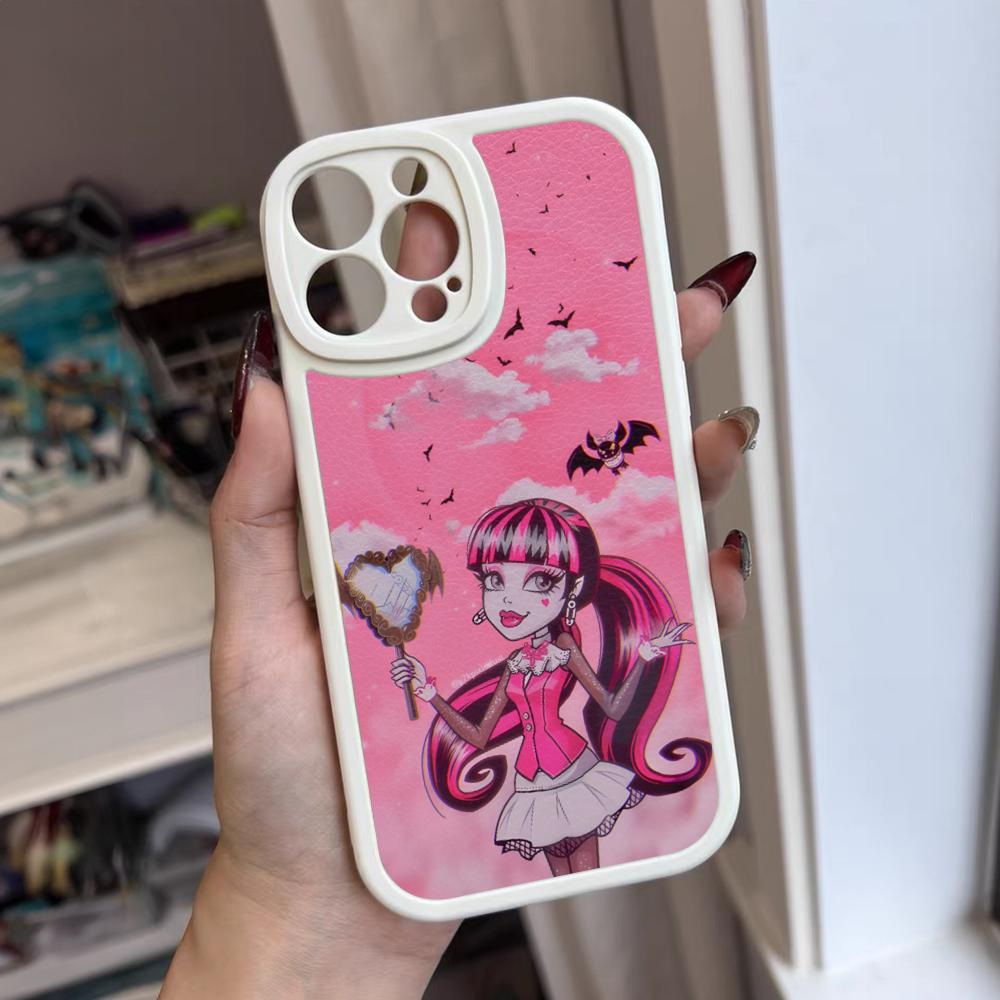 Monsters High Phone Case For Iphone 16 15 14 12 13 Pro Max 11 Mini Xs Puls Lambskin Silicone Cover