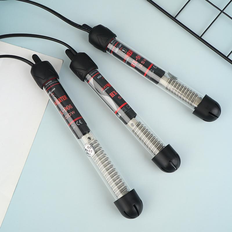 Eu Plug Adjustable Temperature Thermostat Heater Rod Glass Aquarium Heater 25-300W Submersible Fish Tank Water Heating Rod