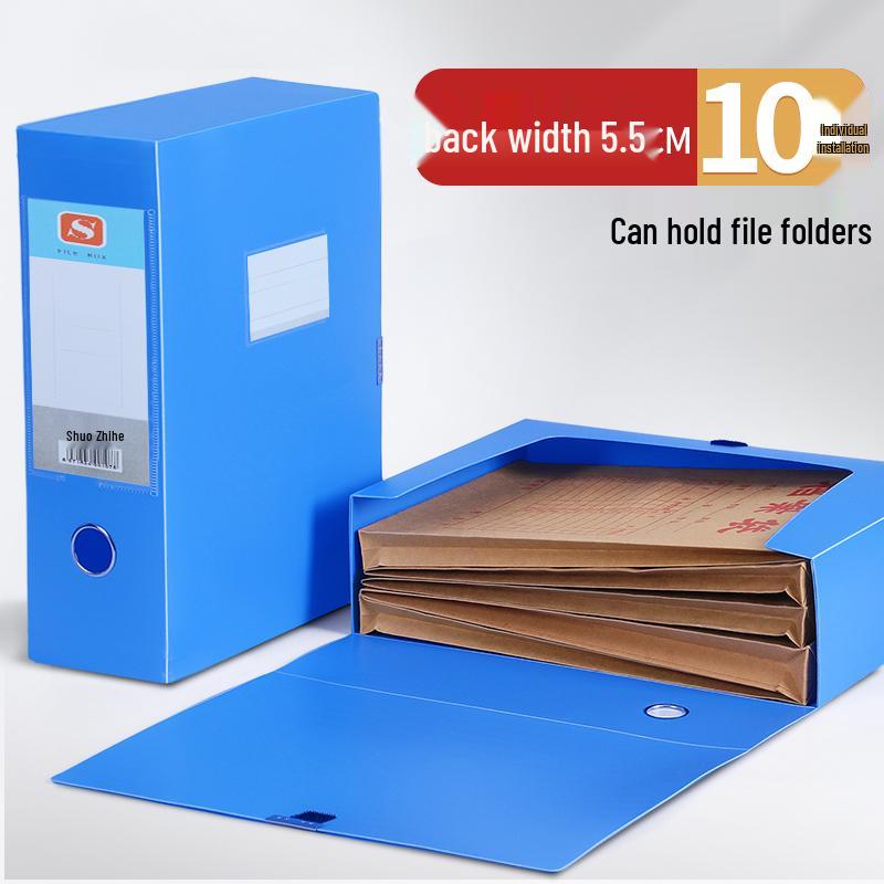 Large A4 Plastic Document Archive Box: 10x15cm, 75mm Thick, High Capacity Storage