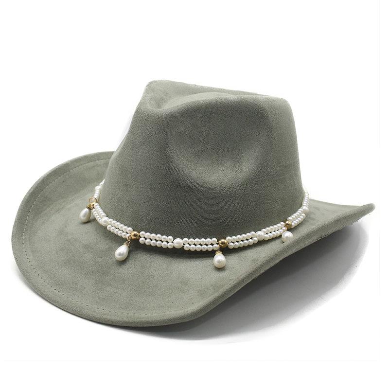 Party Bride Cowboy Hat Music Party Suede Jazz Hat Felt Western Cowboy Hat