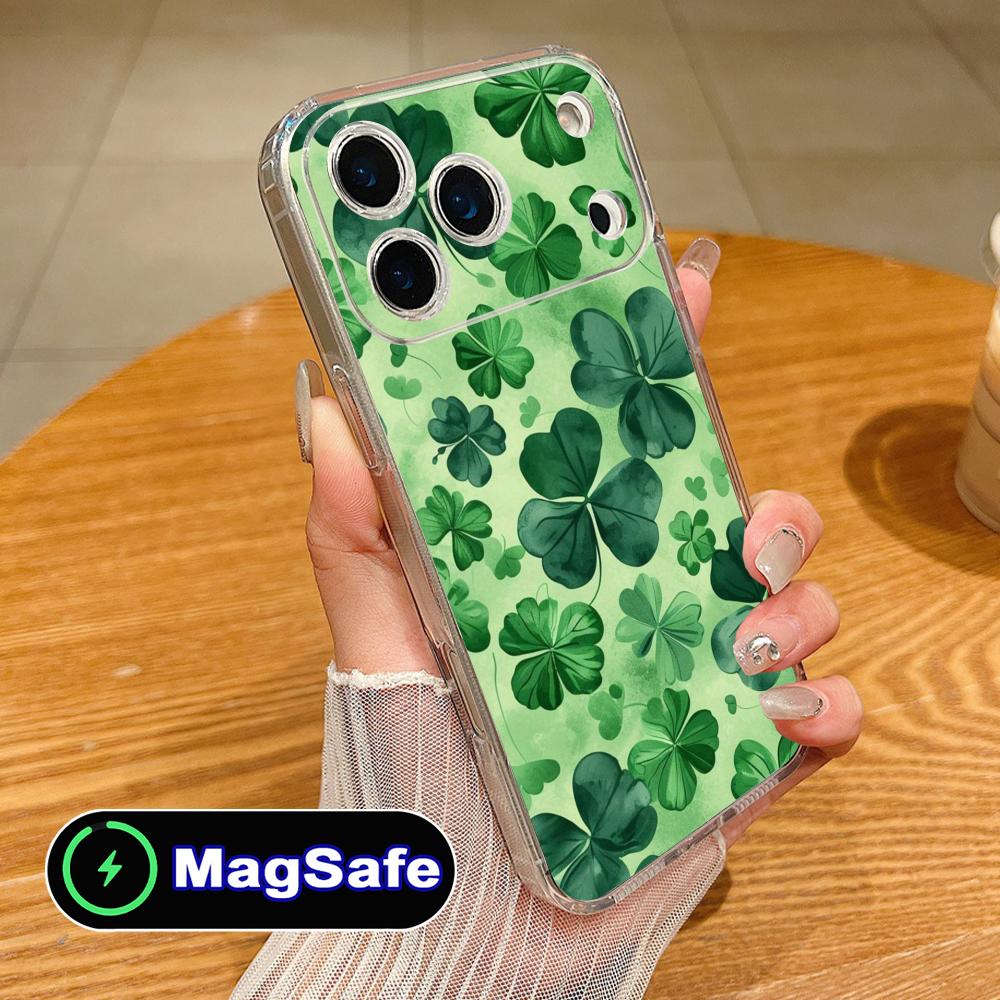 Saint Patrick's Day Mobile Phone Case for iPhone 17 16 15 14 13 12 11 Air Pro Max Plus Mini Magsafe Clear Colorful Cover Cover