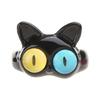 9Pcs Funny Resin Open Finger Ring Cartoon Little Monsters Eyeball Ring Unique Irregular Ring Fashion Jewelry Decoration