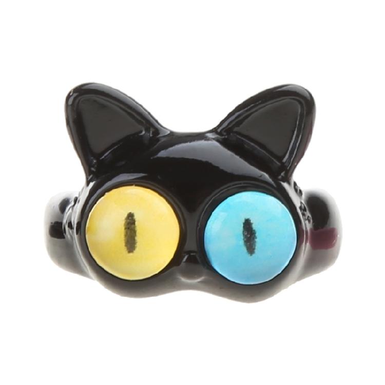 9Pcs Funny Resin Open Finger Ring Cartoon Little Monsters Eyeball Ring Unique Irregular Ring Fashion Jewelry Decoration