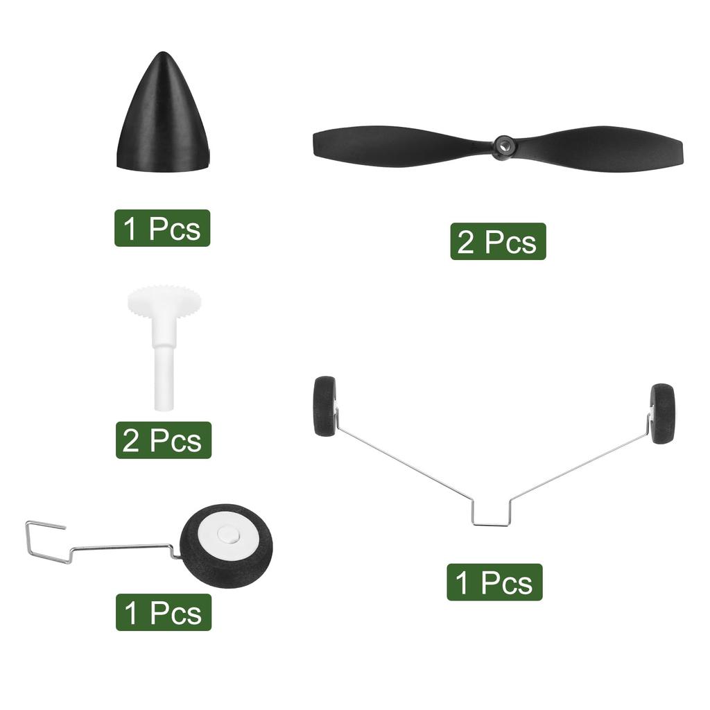 uxcell Toy Airplane Accessories RC Airplane Landing Gear Wheels and Propeller RC Aircraft DIY Parts RC Plane Jet Replacement