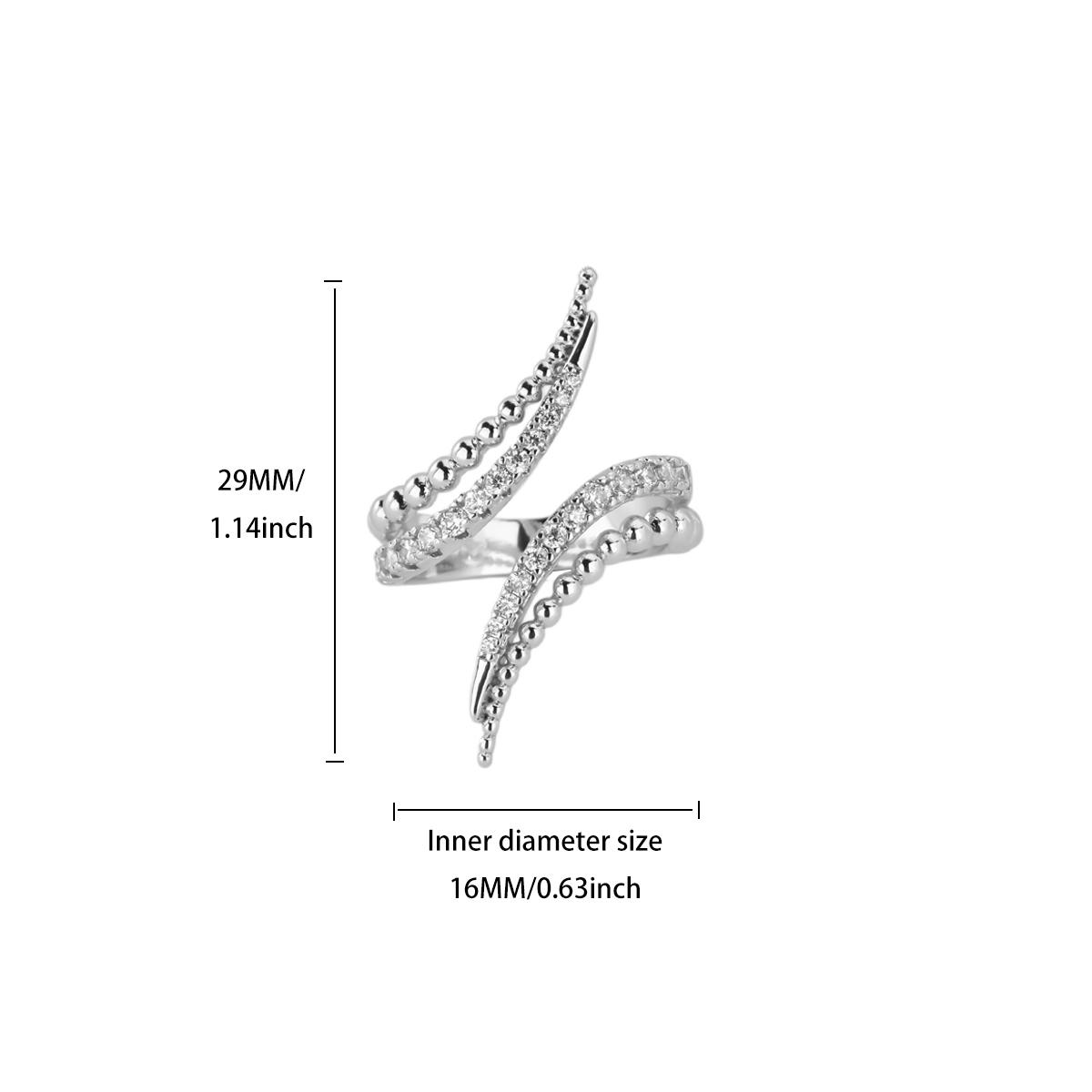 

INS Fringe Snake Stainless Steel Rings for Women Gold Color Cubic Zirconia Ring Wedding Jewelry Accessories Anniversary Gift BFF Adjustable