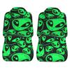 Green Alien UFO Pattern 2 PCS Car Seat Covers Front Auto Seat Cover Breathable Car Bucket Seats Protector Covers Universal Fit