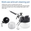 Airbrush Cleaning Brush Waste Liquid Collection Bottle Spray Tool Accessories Replacement Cleaning Maintenance Combination Set