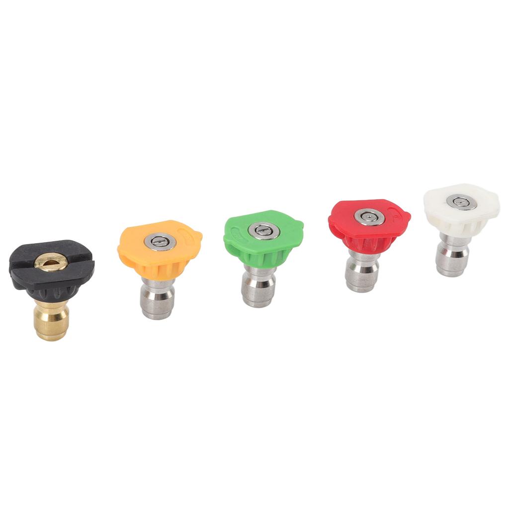 5PCS Pressure Washer Nozzle Big Fan Shape Power Washer Nozzle Tips Rinse Jet Stream Nozzle Kit 055 1.449mm   0.06in