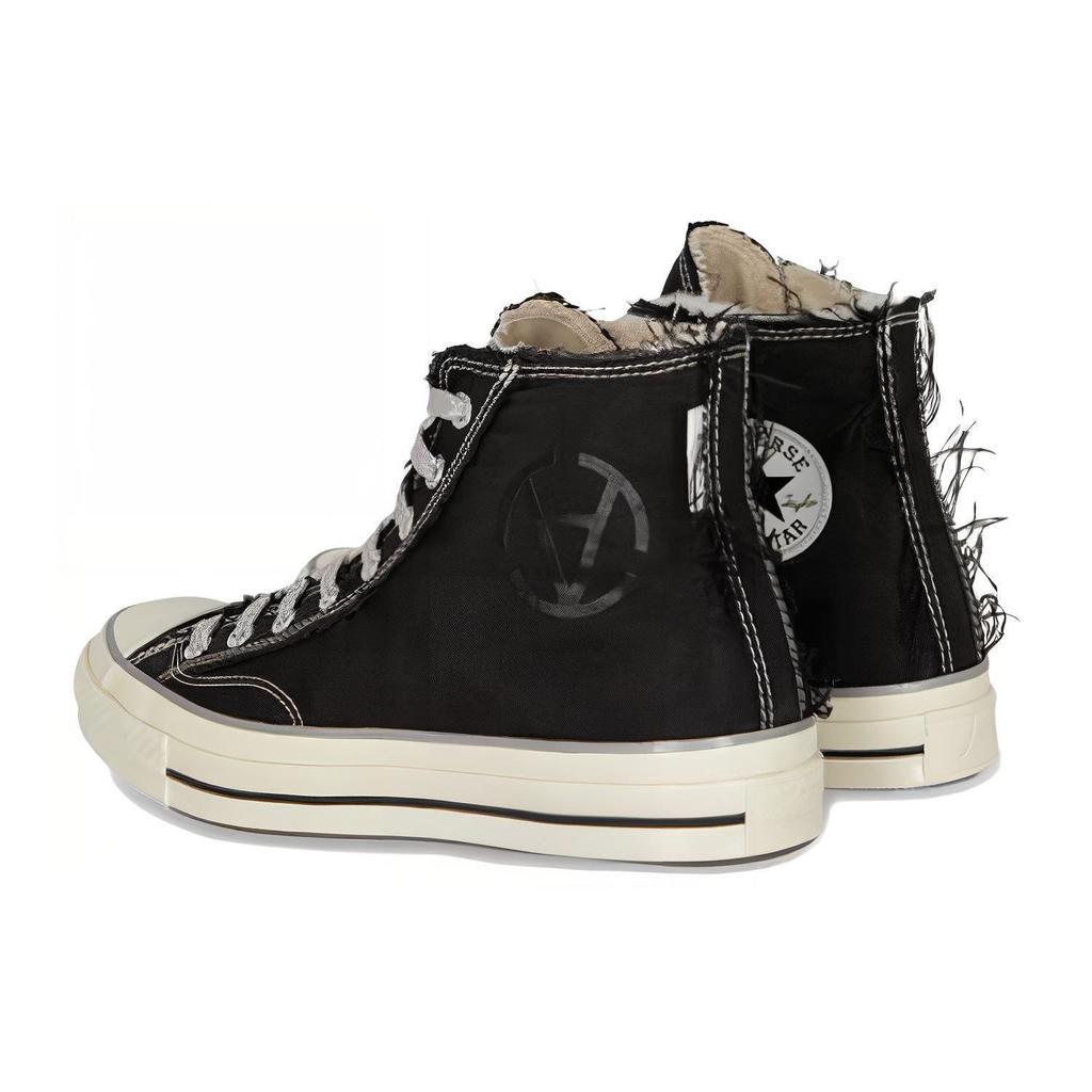 Slam Jam x Converse Chuck 70 High Punk Rock Unisex Sneakers Black Silver Egret 172319C