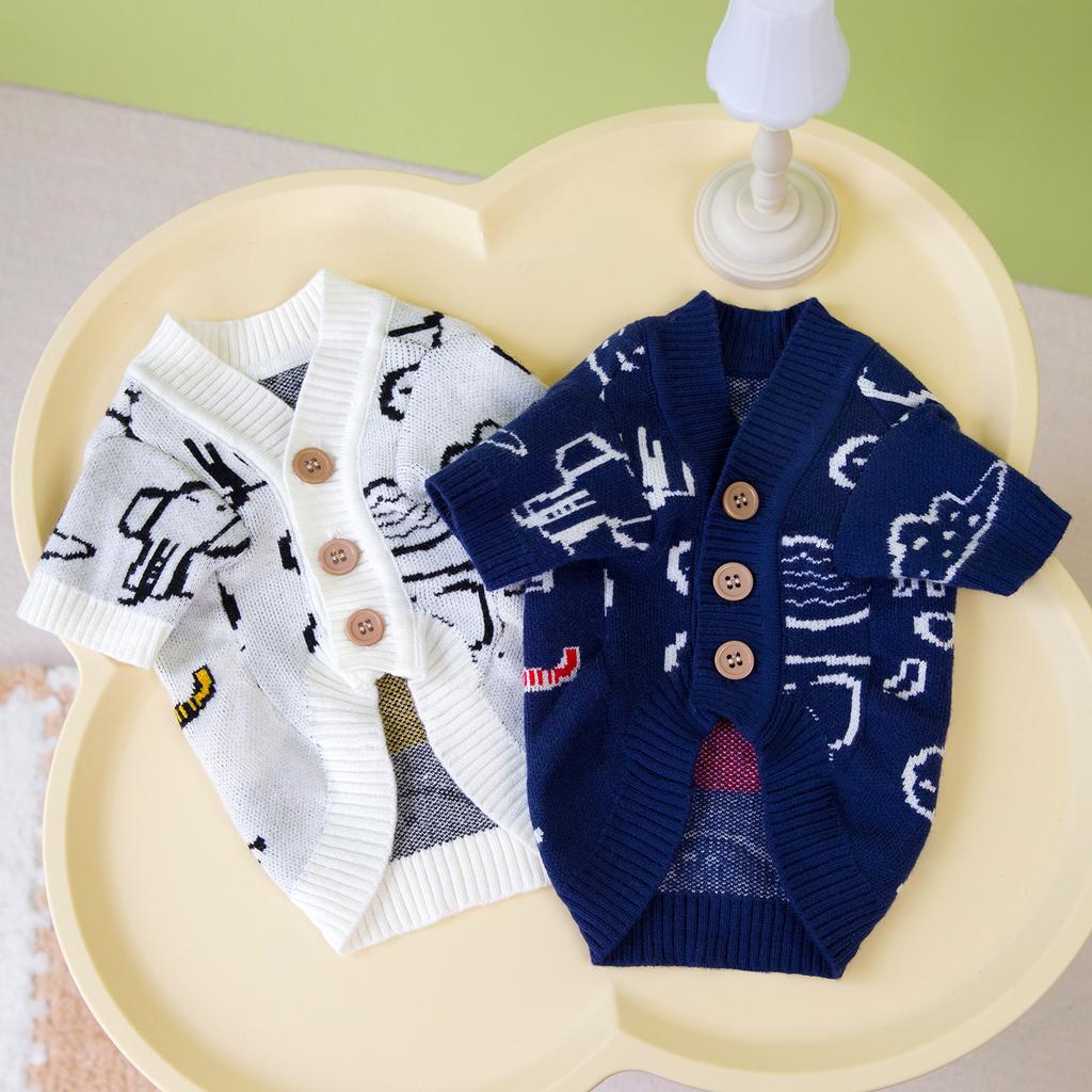 Autumn and Winter Pet Clothes Cartoon Elephant Cat Sweater Dog Needs Autumn and Winter Base Coat Puppy Clothes Winter