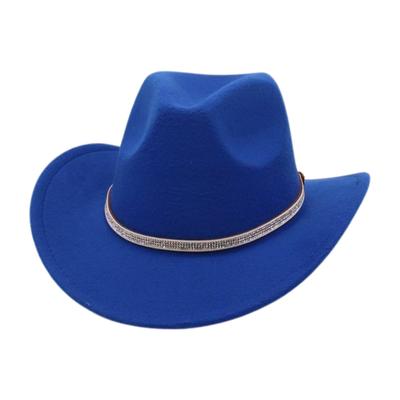 Tibetan Jazz Hat Western Cowboy Hat Woolen Leopard Print Belt Celebrity Style Retro Cowboy Hat