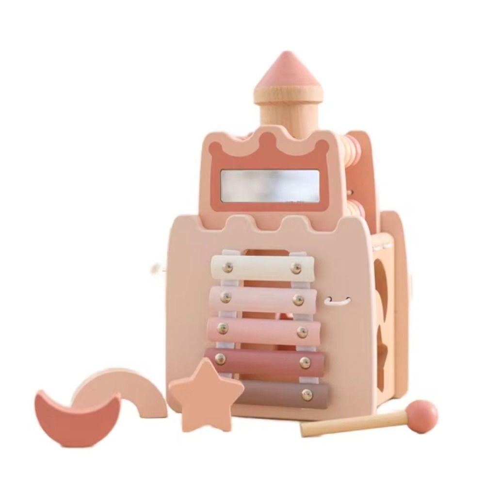 Early Education Castle Stacking Puzzle Toy Montessori Dollhouse Shape Wooden Toys  Birthday Gifts