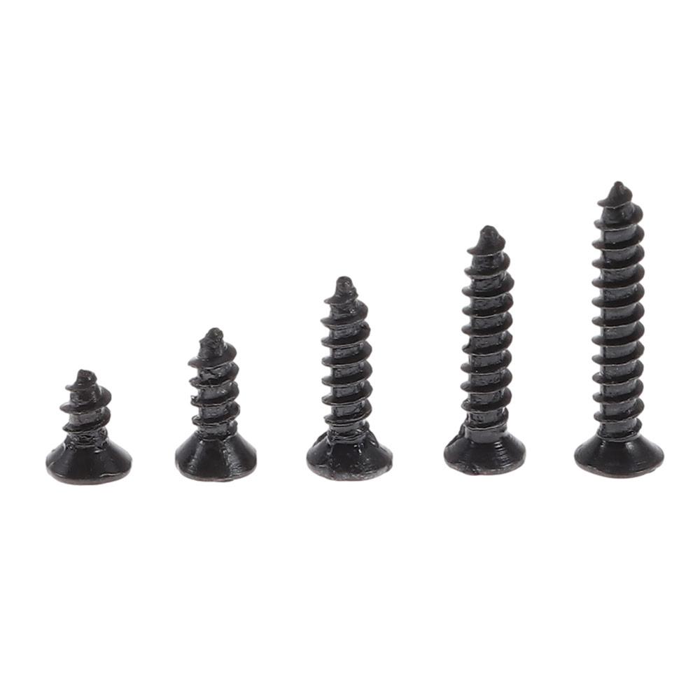 1200Pcs Carbon Steel Phillips Flat Head Screws Black Mini Screws  Digital Products