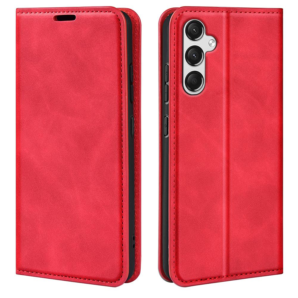 For Samsung Galaxy A25 5G (Global) (161.0 X 76.5 X 8.3mm) Case Anti-Scratch Wallet Stand Skin-touch Feeling Leather Phone Cover