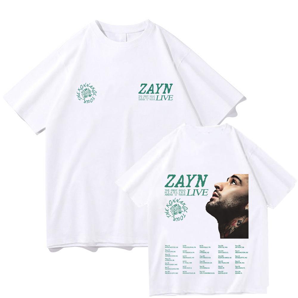 

Y2K Zayn KONNAKOL Arena Tour Live 2026 T Shirts Zayn Malik Cotton T-shirt Men Women Fashion New Tee Harajuku O-neck Summer Tops 5XL різнокольоровий