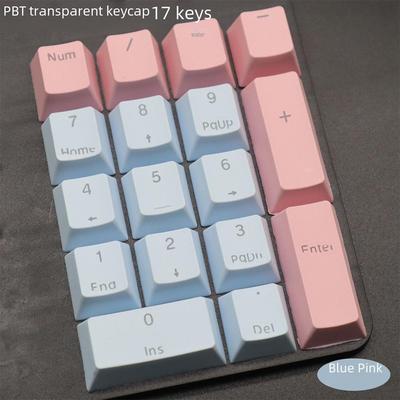 PBT Mechanische Tastenkappen Set mit Transparenten Regenbogenbeschriftungen und Gravierten F-Tasten
