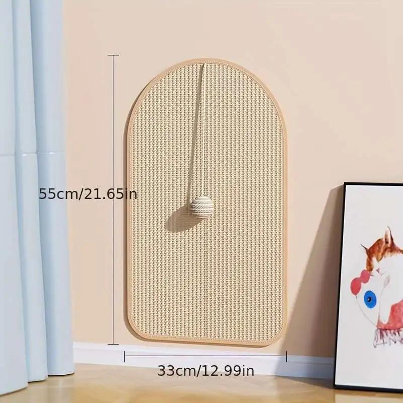 Strapazierfähige Sisal Katzenkratzpads, Katzenwandpads, Sofakrallenschleifpads, Kratzbrett-Wandaufkleber Katzenspielzeug Haustierzubehör