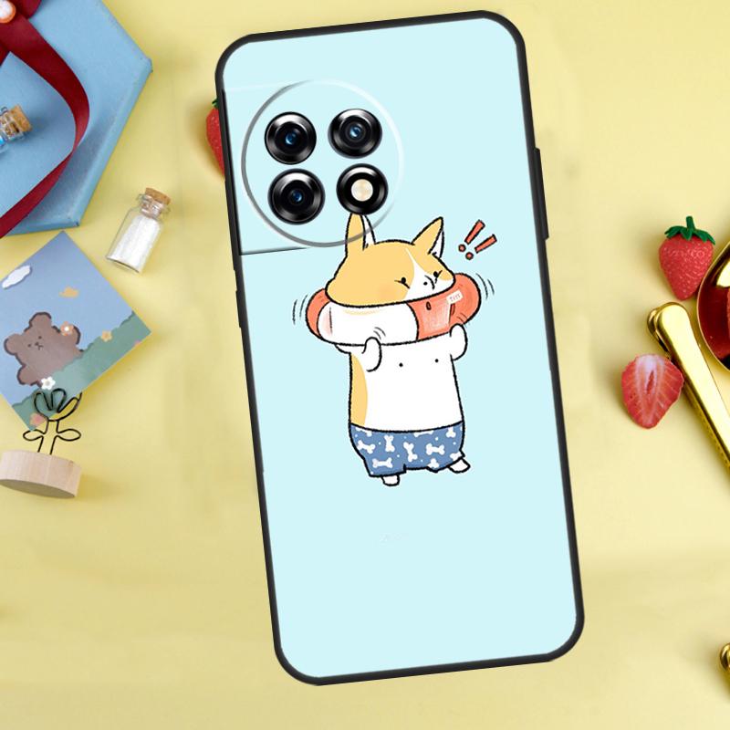Cute Corgi Dog Case For OnePlus 15 13 13R 13T 12 12R 11 10 9 10R 10T 8T Nord 5 CE 4 2 3 Lite N20 N30 Cover