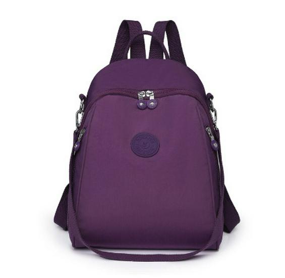 Light Purple Mini Waterproof Japanese-Style Women's Canvas Backpack