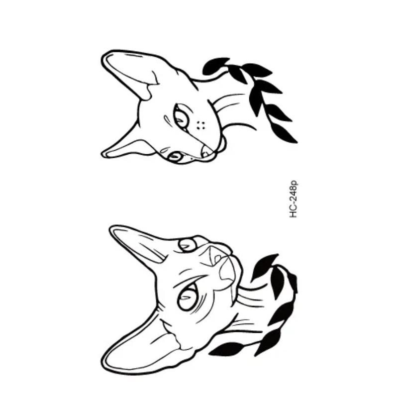 Tattoo-Aufkleber Körper-Make-up Flamme Finger Wasserdicht Temporäre Tattoos Schwarz Quadrat Rose Blume Kunst Flash Fake Tattoos