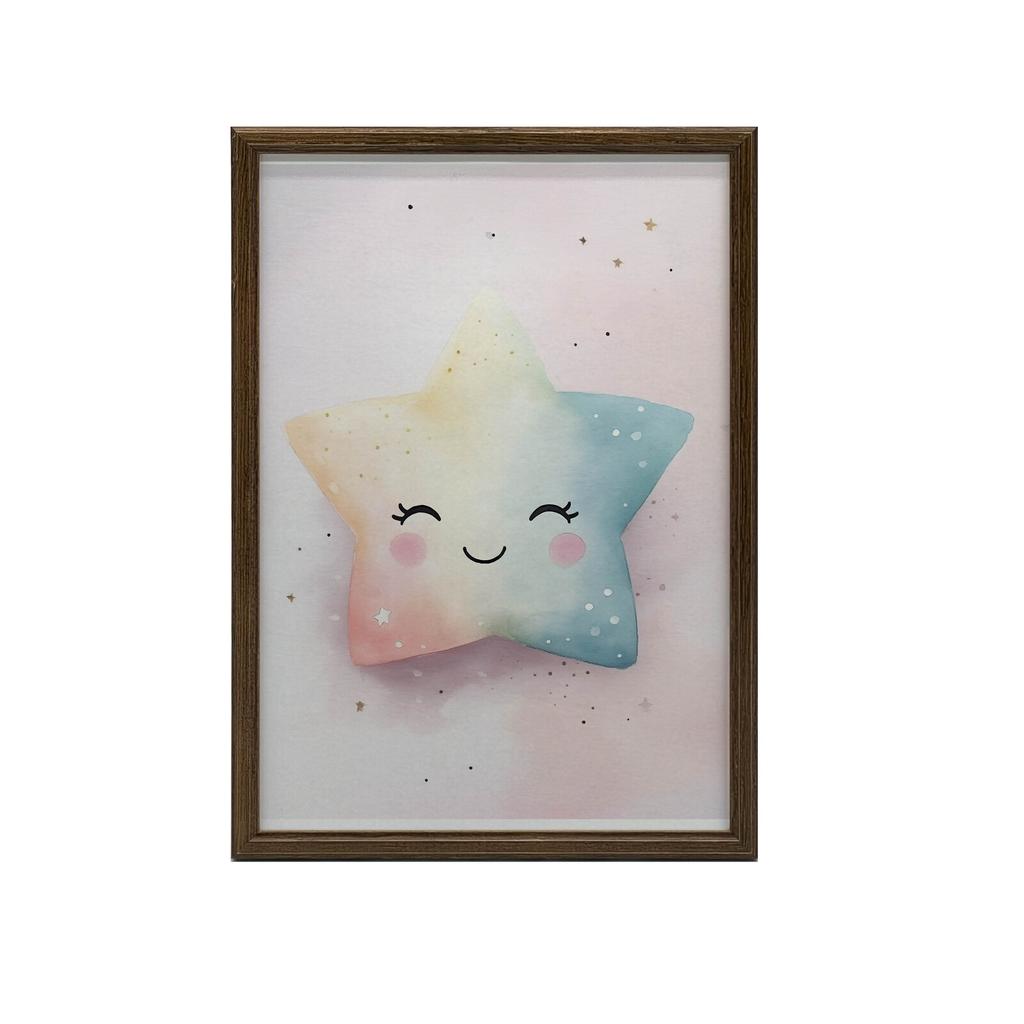 Pastelowa Gwiazdka Radości Pastelowa Gwiazdka Radości, 50X70 Cm, Bez Ramy, Płótno Premium Na Blejtramie