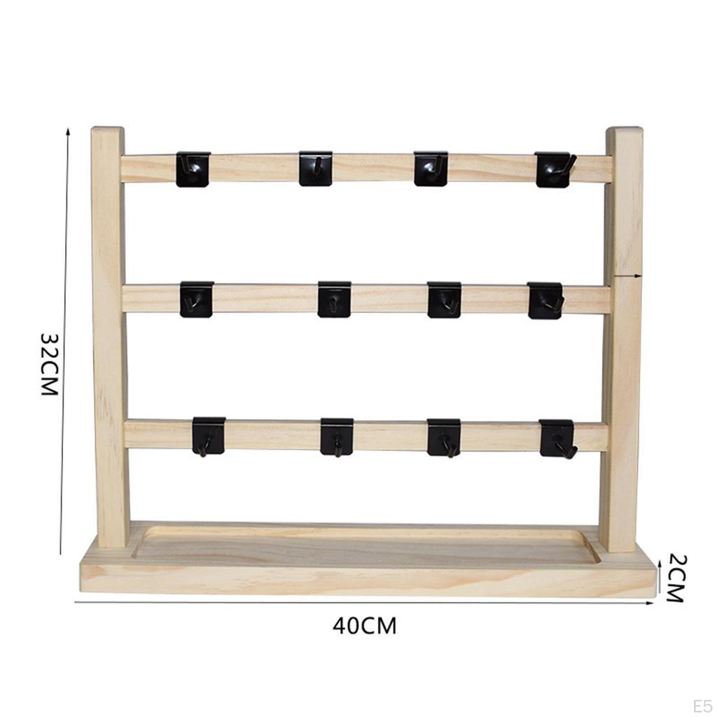 Elegant Wooden Jewelry Stand for Organizing Bangles and Chains