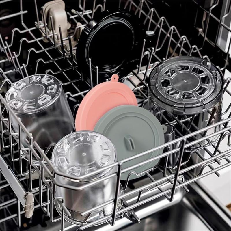 4Pcs Replacement Silicone Lid for NC301 NC300 NC299AMZ Series Container Ice Cream Maker Dishwasher Safe Accessory