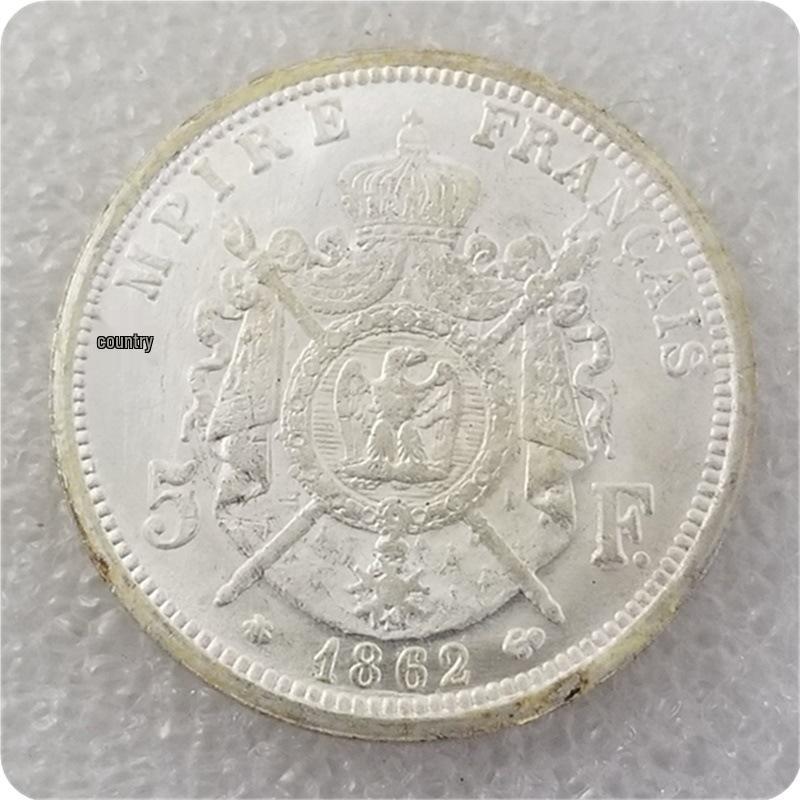 French Antique Craftsmanship Silver Dollar (1862-1864)