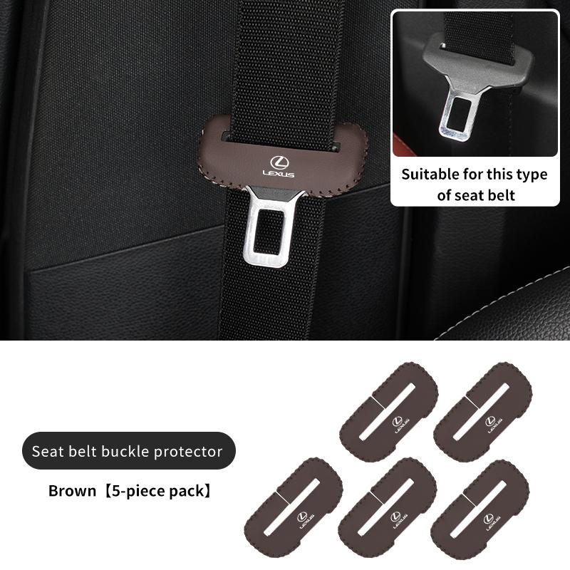 Car Seat Belt Flip Leather Buckle Protector For w222 UX250h RX450h CT200h RX400h NX300h RX350 RX300 GX470 IS350 ES3350 222w