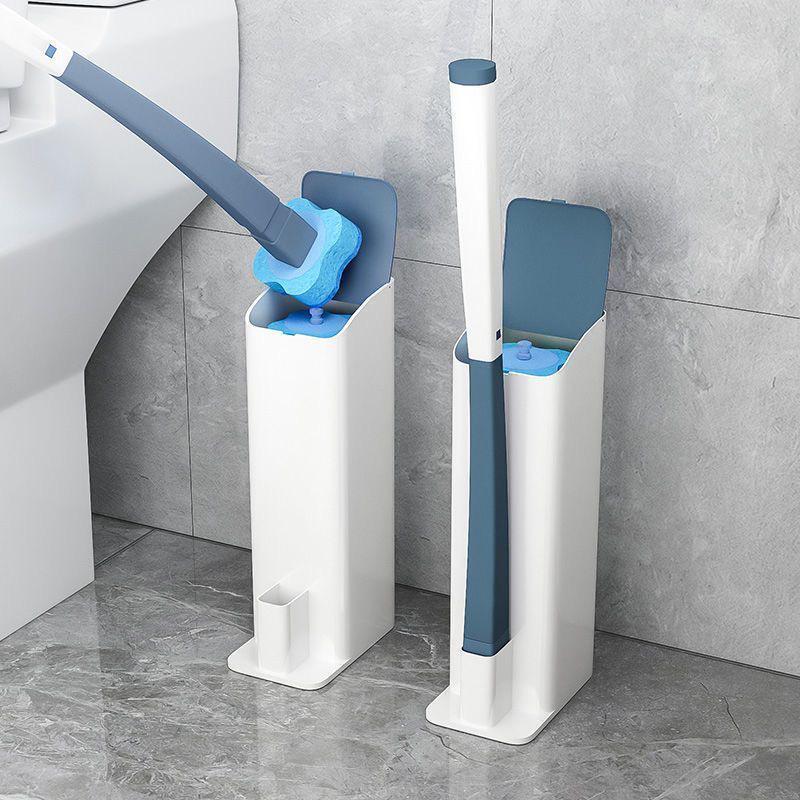 Set di Scopini da WC Monouso con Testa Sostituibile per la Pulizia del Bagno di Casa