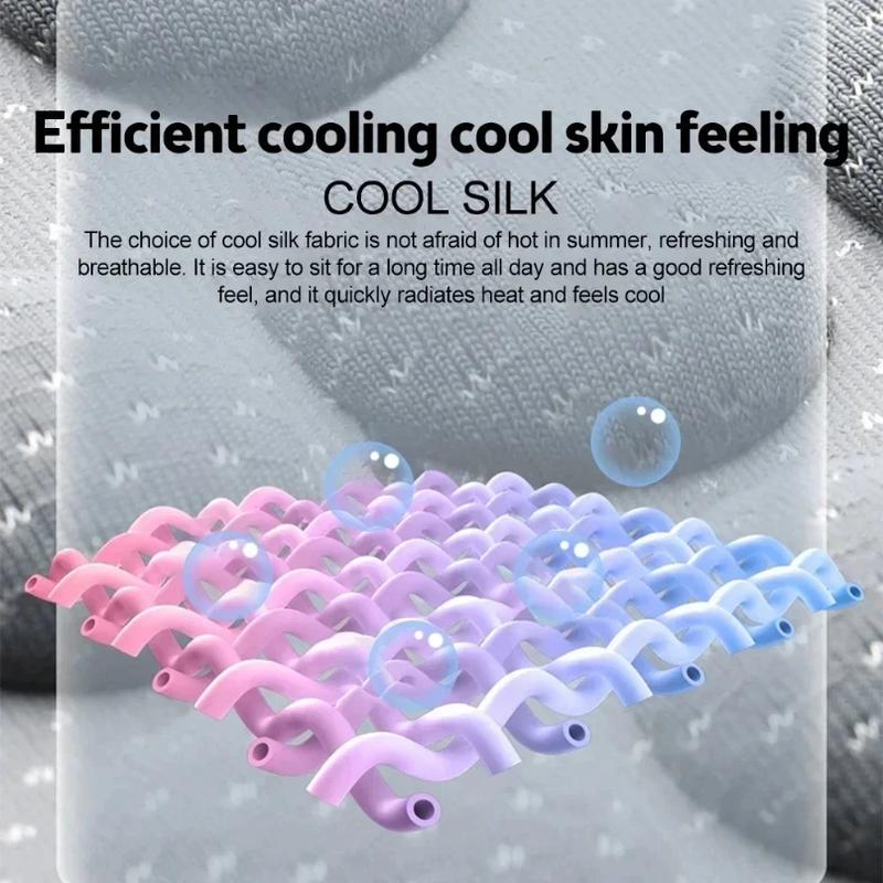 Breathable Comfortable Summer Cool Ice Silk Car Seat Cushions with 3D Spherical Protrusions Soft for Most Cars