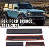 4PCS Car Door Sill Guard Kit Rubber Protection Accessories for Ford Bronco 2021-2023 Durable Stepping Kit for Vehicle Door Sills