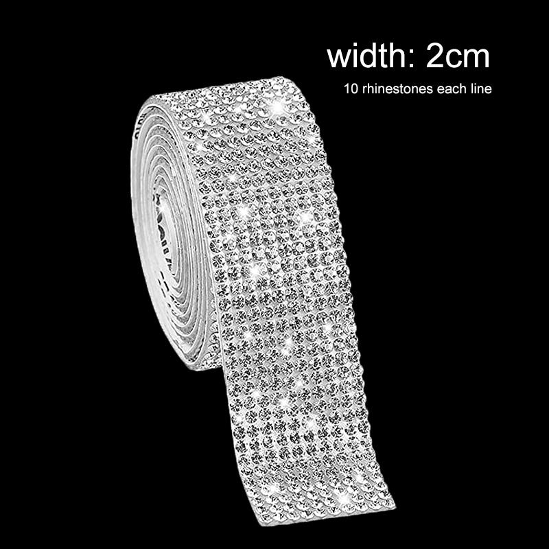 Car Phone Decoration Arts Crafts Rhinestones Crystal  Ribbon Width.5 Cm DIY Decoration Sticker For Party Decoration