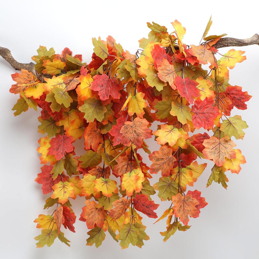 Leaves Wall Hanging Plants Fall Fake Maple Leaf Plants Artificial Maple Leaf Suitable For Party Thanksgiving Festival Decoration