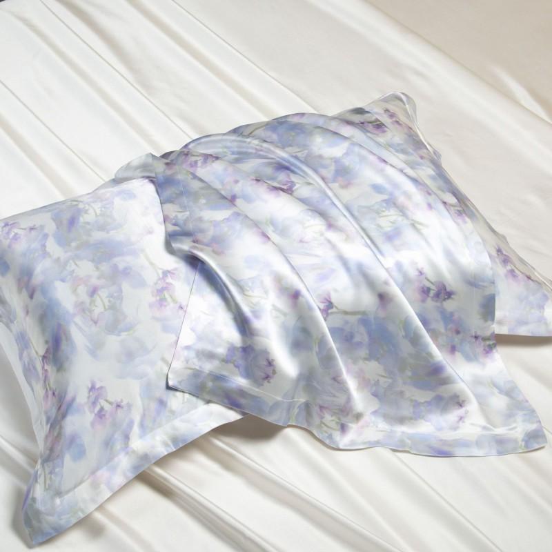 Premium 40mm Heavyweight Silk Pillowcase 100% Mulberry Printed Floral Design Hair Skin Care