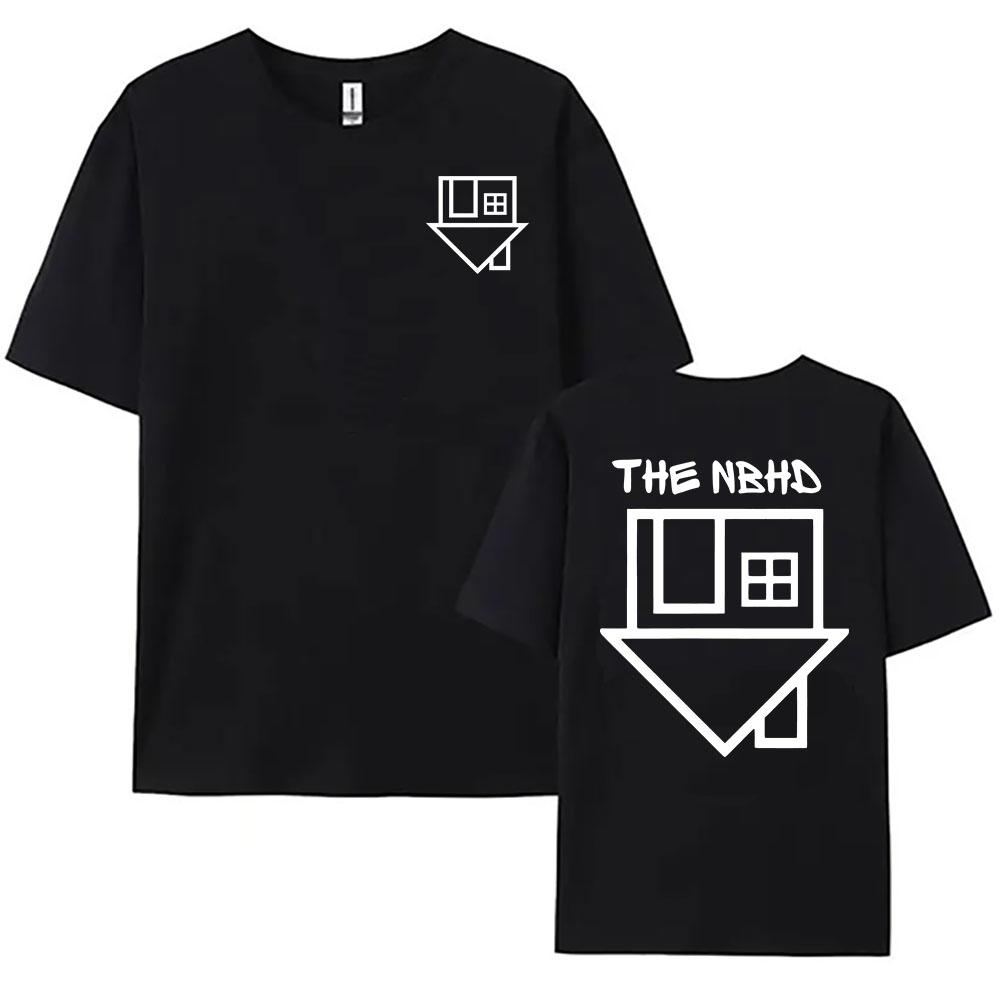 Women Tees Band The Neighbourhood NBHD Printing Tshirts Short Sleeve Round Neck Cotton T-shirt Casual Hip Hop Unisex Streetwear