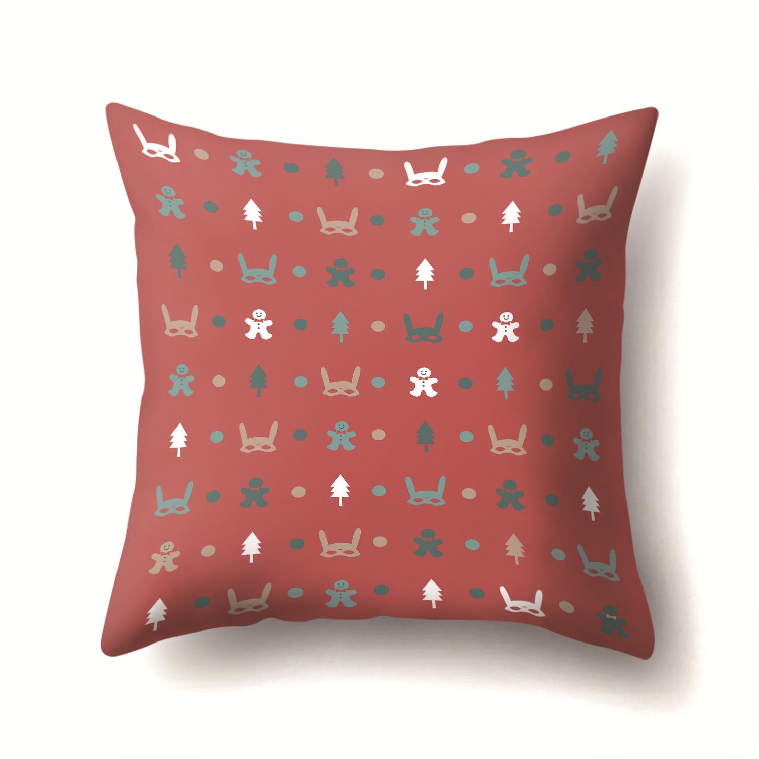 

Christmas Single-Sided Bedroom Pillow Cover Living Room Cushion Cover Sofa Pillow Bedside Backrest Pillow Cover Pillow Cover Pillowcase 45Cm without pillow core