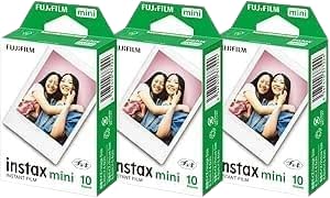 Fujifilm Instax Mini Instant Film, 10 Sheets X 1 Pack, Card Size Hakuba Lens Cleaner (1 Box: 10 Sheets) (3 Boxes (30 Sheets))