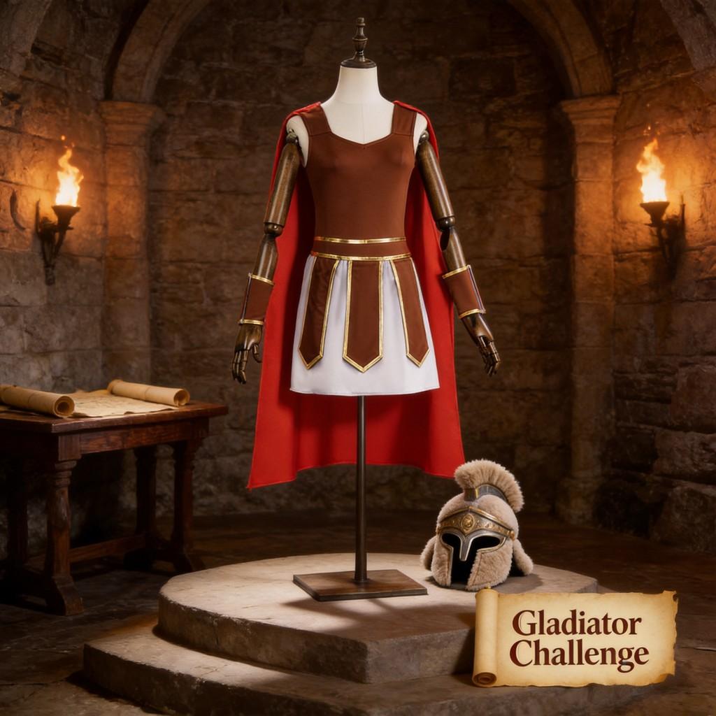 Roman Warrior Cosplay Costume For Women With Fiberglass Blend Fabric For Medieval Role Play