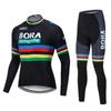 Mens Cycling Jersey Shorts Set Breathable Quick-Dry Elastic Pro Team Style Riding Gear